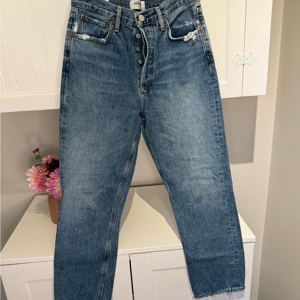 Agolde Light Blue Cropped Jeans